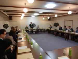 写真：藤堂藩五日会秋季総会 挨拶