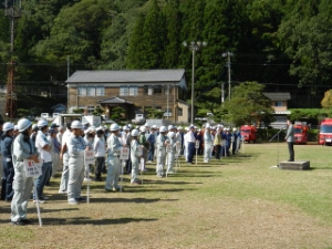 写真：美杉地域防災訓練 挨拶