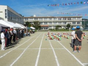 写真：榊原小学校運動会、第29回地区民体育祭 挨拶