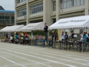 写真：たかのお「ふれあい運動会2014」挨拶