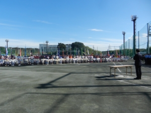 写真：中日新聞社杯争奪 第34回小学生ソフトボール河芸大会 挨拶