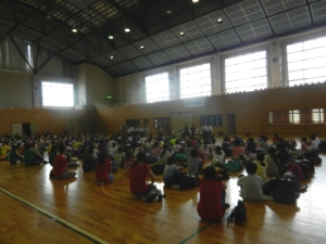 写真：第27回津市子ども会洋上教室結団式 挨拶