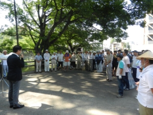 写真：津・お城クリーン作戦 挨拶