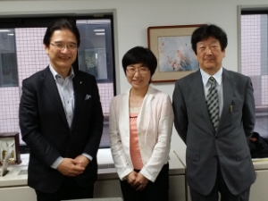 写真：立正大学　三浦佑之教授、田坂さつき教授 訪問