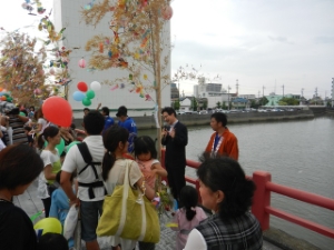 写真：つ七夕笹流し 挨拶
