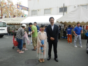 写真：つ七夕まつり 激励