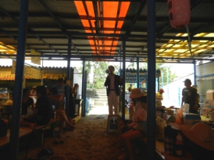 写真:ジョイフル中勢 みんなでたて干し大会 挨拶