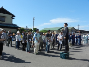写真:北垣内自主防災訓練 挨拶