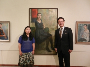 写真:近藤孝子さん 洋画個展 鑑賞