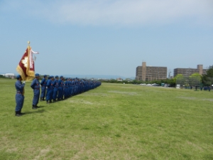 写真：久居地区水防訓練・津市消防団久居方面団部隊訓練 激励