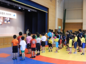 写真：一志ジュニアレスリング合同合宿 挨拶