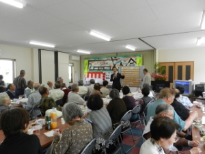 写真：一志団地高齢者の会・盛人会総会 挨拶