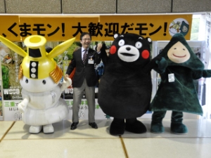 写真：熊本県営業部長「くまモン」 来訪