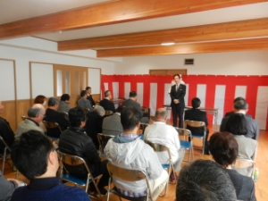 写真：半田公民館竣工式 挨拶