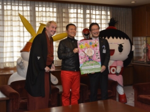 写真：吉本新喜劇　辻本茂雄座長 来訪