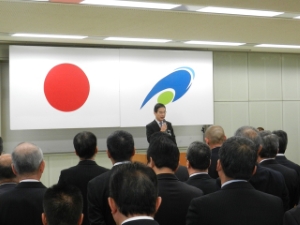 写真:仕事始め式