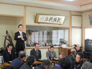 写真：上稲葉地区　山の神直会 挨拶