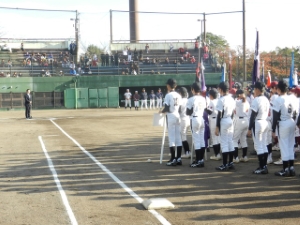 写真：2013 津市少年野球秋季交歓大会 挨拶