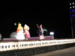 写真：津まつり「安濃津よさこい」ファイナル 挨拶