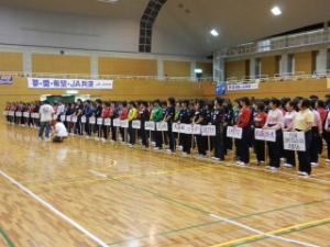 写真：第38回三重県ママさんバレーボール決勝大会開会式