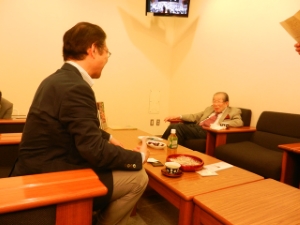 写真:日野原重明先生と