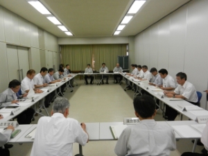 写真：平成25年台風第18号に係る第6回津市災害対策本部会議