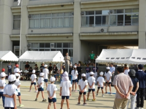 写真：たかのお「ふれあい運動会2013」 挨拶