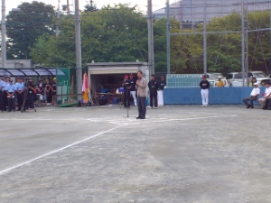 写真:中日新聞社杯争奪 第33回小学生ソフトボール河芸大会 挨拶