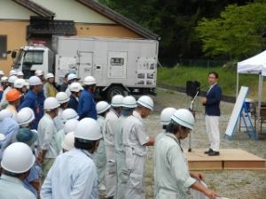 写真：美杉地域防災訓練 挨拶