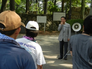 写真:津・お城クリーン作戦 挨拶