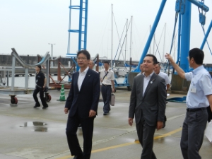 写真:知事と市長の1対1対談 2