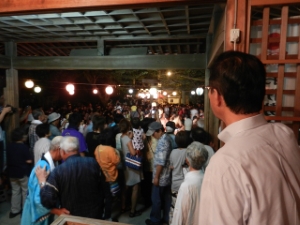 写真:市指定無形民俗文化財「ざるやぶり」 挨拶