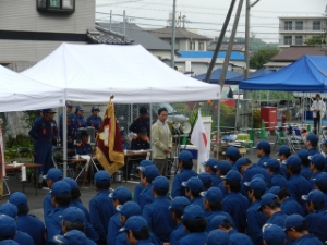 写真:第19回津市消防団久居方面団操法大会 挨拶