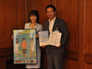 写真：映画「サンゴレンジャー」企画・プロデューサー西 初恵さん来訪2