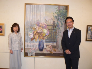 写真：増田美奈子さん油彩画個展 鑑賞