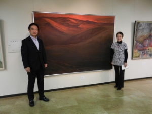 写真:第10回佳旺会 日本画展 鑑賞1