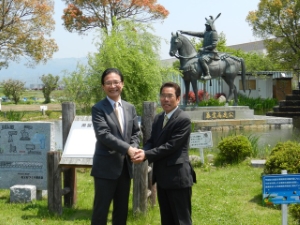 写真：北川豊昭甲良町長と
