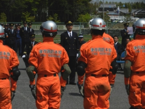 写真:津市消防本部 高度救助隊発足式