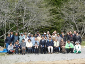 写真：山口自治会桜まつり 激励