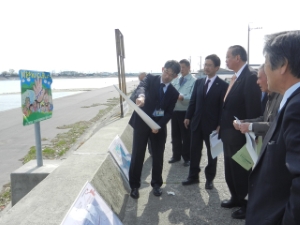 写真：相川水系治水事業ほか現場視察2