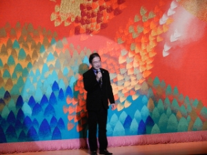 写真:第15回美里文化協会発表会 挨拶