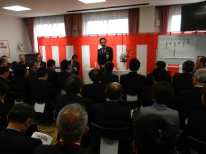 写真：聖マッテヤ心豊苑短期入所棟増築工事完成式 祝辞