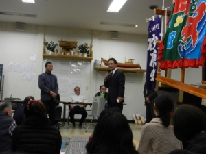 写真：香良洲お木曳き練習激励（砂原区）