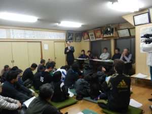 写真：香良洲お木曳き練習激励（馬場区）