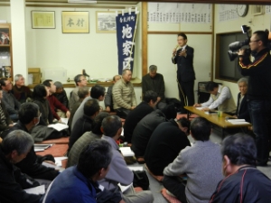 写真：香良洲お木曳き練習激励（地家区）