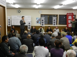 写真：香良洲お木曳き練習激励（高砂区）