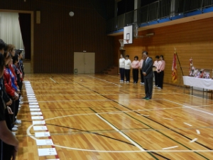 写真:第15回津市婦人バレーボール大会開会式挨拶