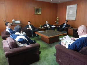 写真:甲良町長、甲良町議会議長との懇談