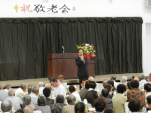 写真：波瀬地区敬老会挨拶