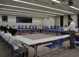 写真：全国中学校体育大会出場選手激励会1